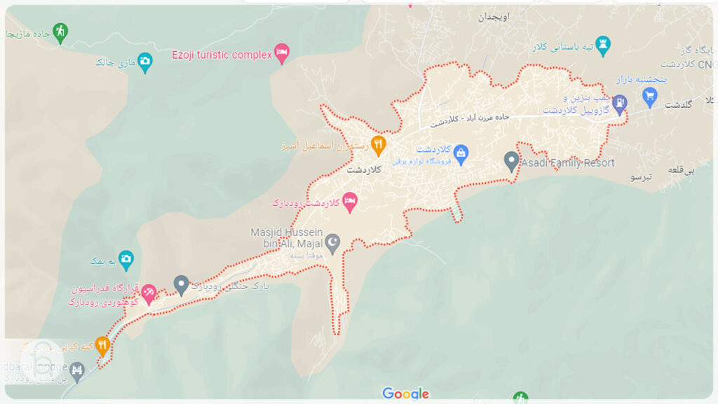 موقعیت جغرافیایی کلاردشت